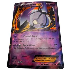 Pokemon Chandelure EX 77/113 Legendary Treasures Ultra Rare Holo Card 2013 BW